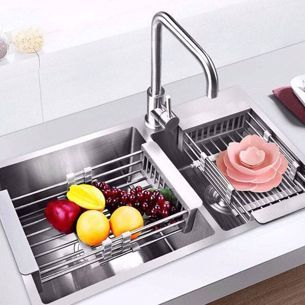 Retractable Stainless Steel Sink Drainer Rack